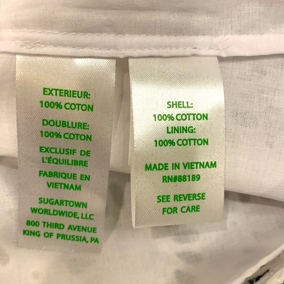 LILLY PULITZER DUSK RUFFLED TANK TOP RESORT WHITE SUNSHINE EYELET. Size L - Picture 7 of 10